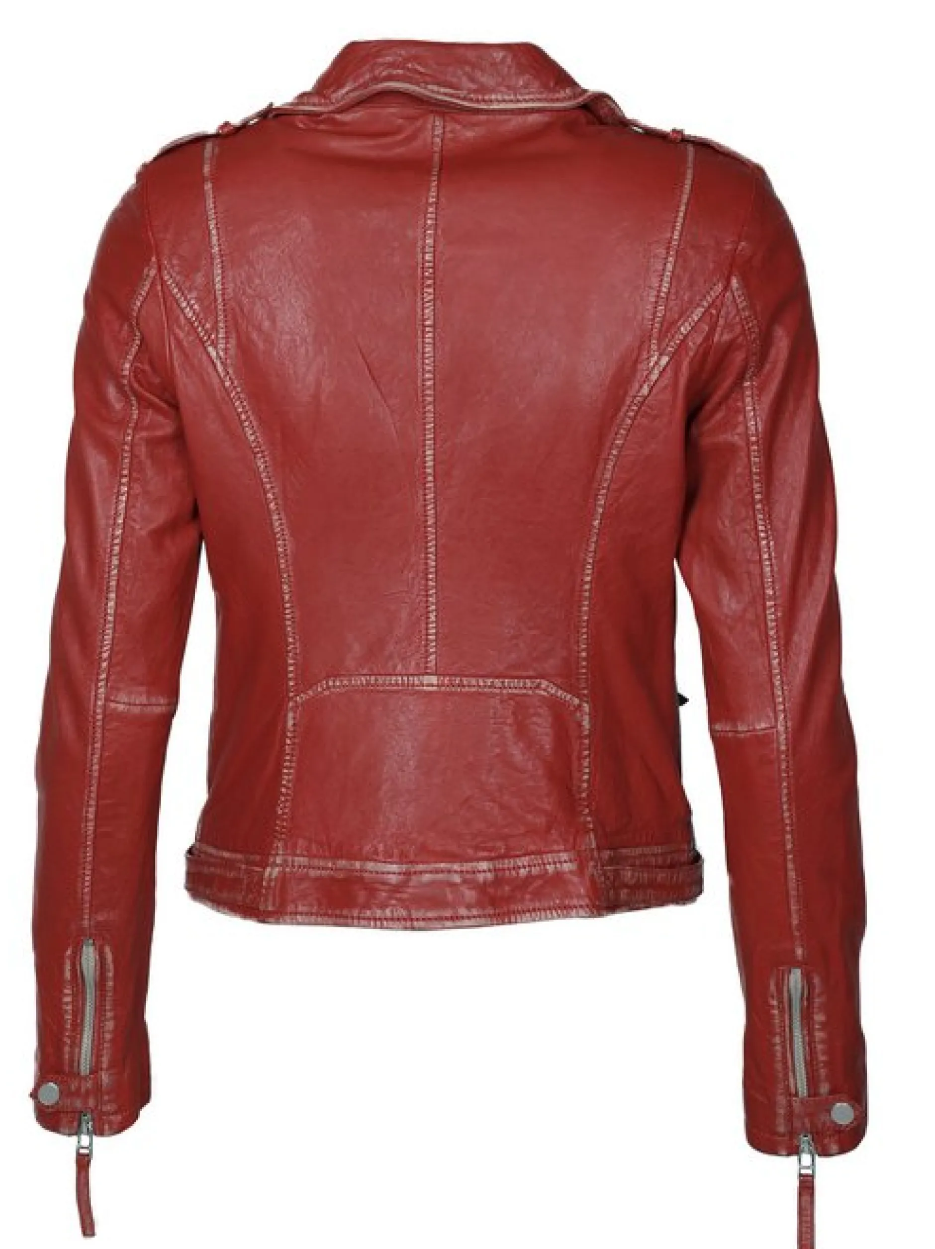 JCC Damen Lederjacke in rot
