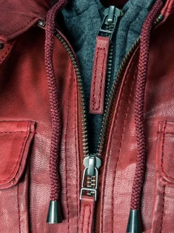 JCC Damen Lederjacke in rot