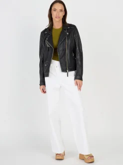 JCC Damen Lederjacke in schwarz