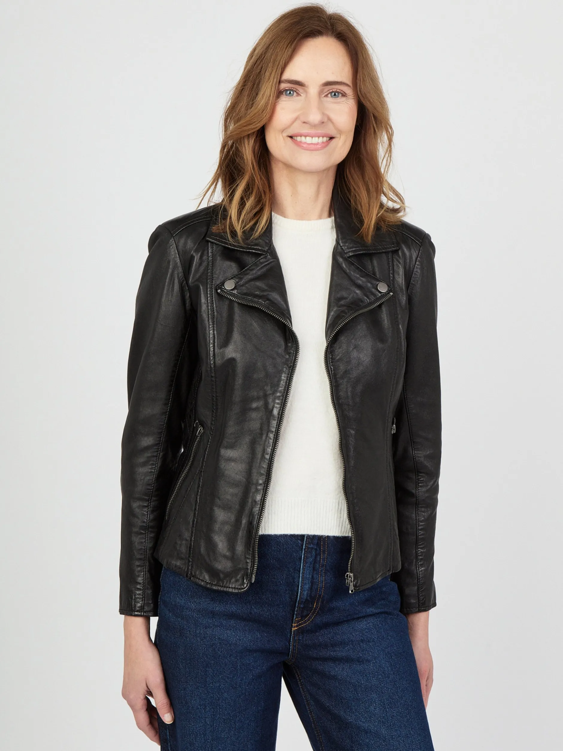JCC Damen Lederjacke in schwarz
