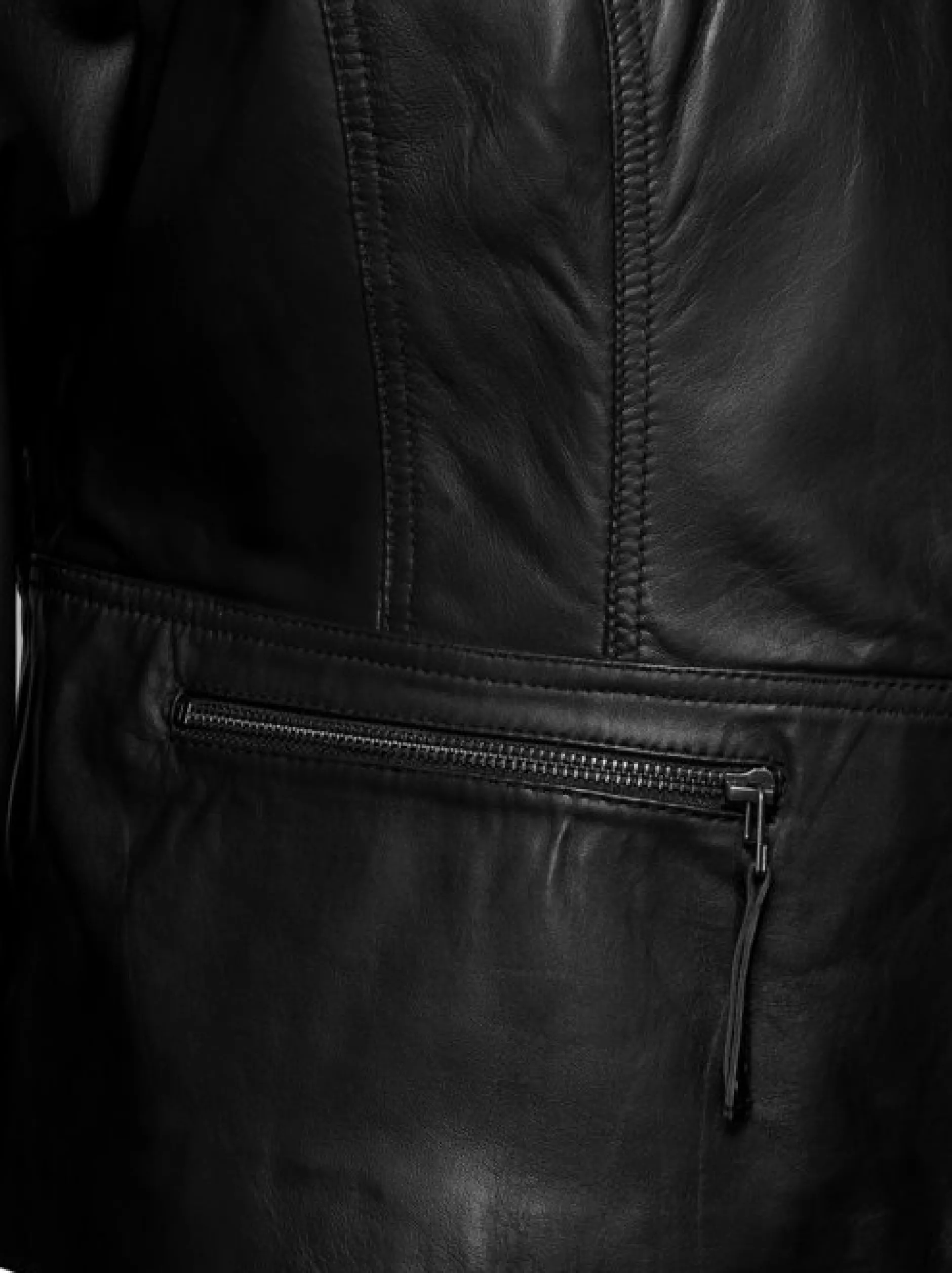 JCC Damen Lederjacke in schwarz
