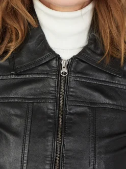 JCC Damen Lederjacke in schwarz