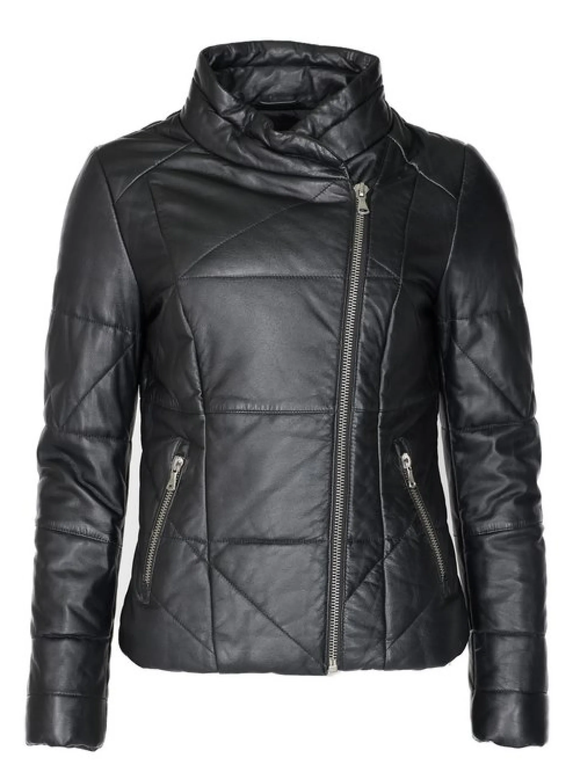 JCC Damen Lederjacke in schwarz