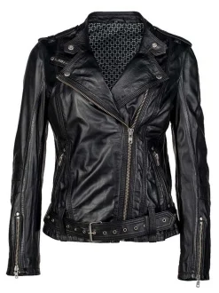JCC Damen Lederjacke in schwarz