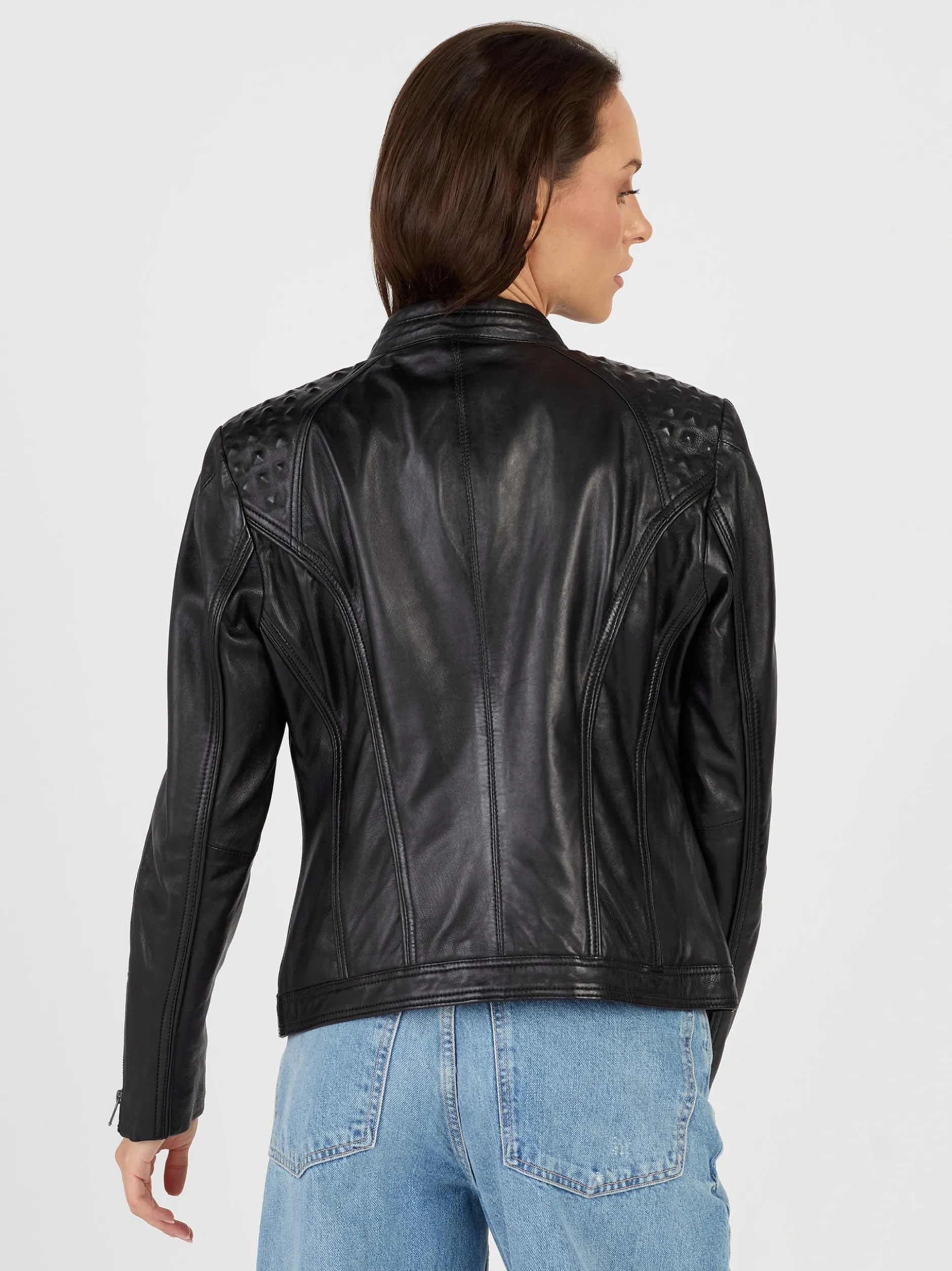 JCC Damen Lederjacke in schwarz