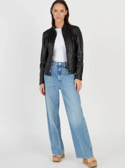 JCC Damen Lederjacke in schwarz