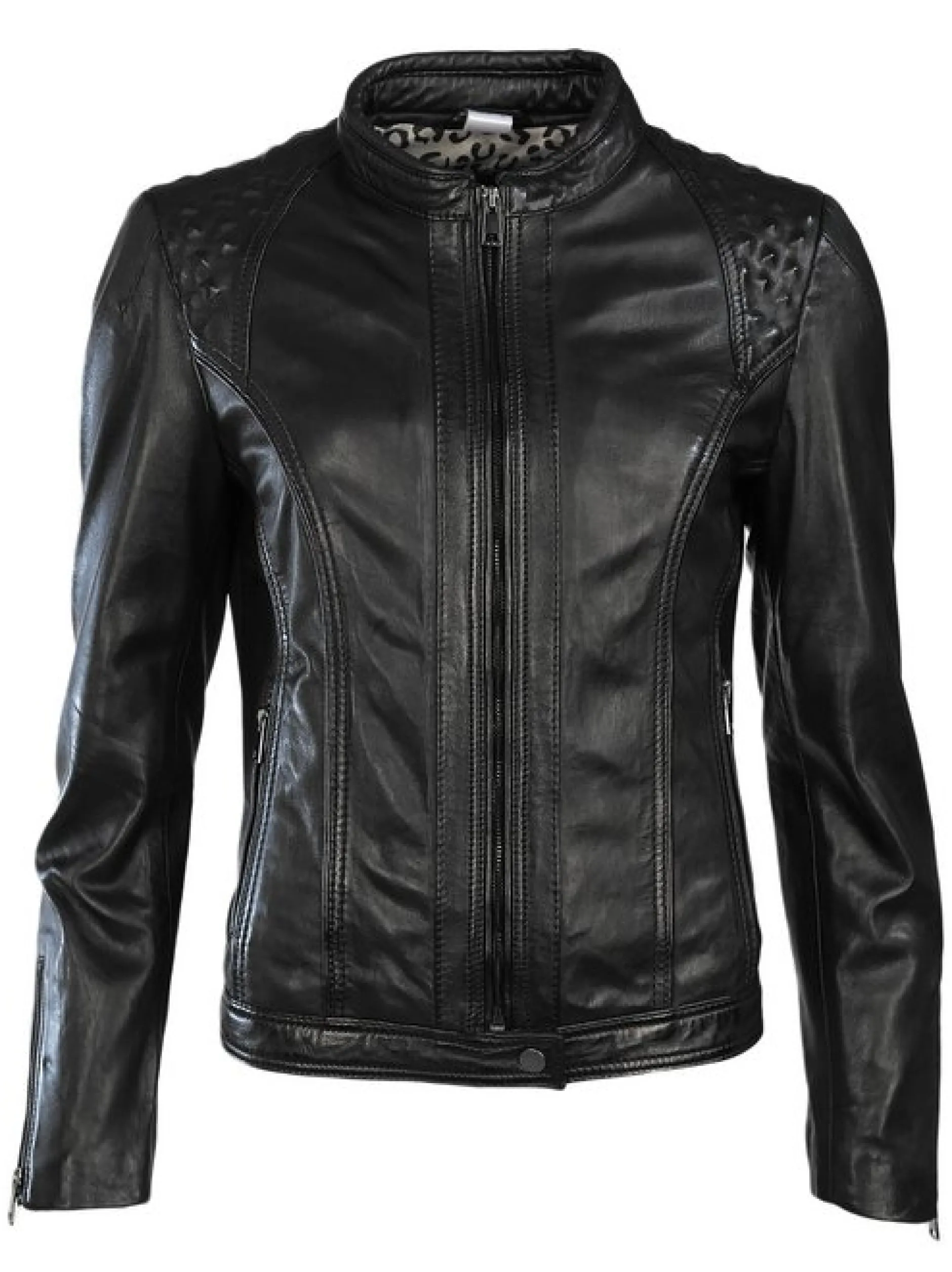 JCC Damen Lederjacke in schwarz