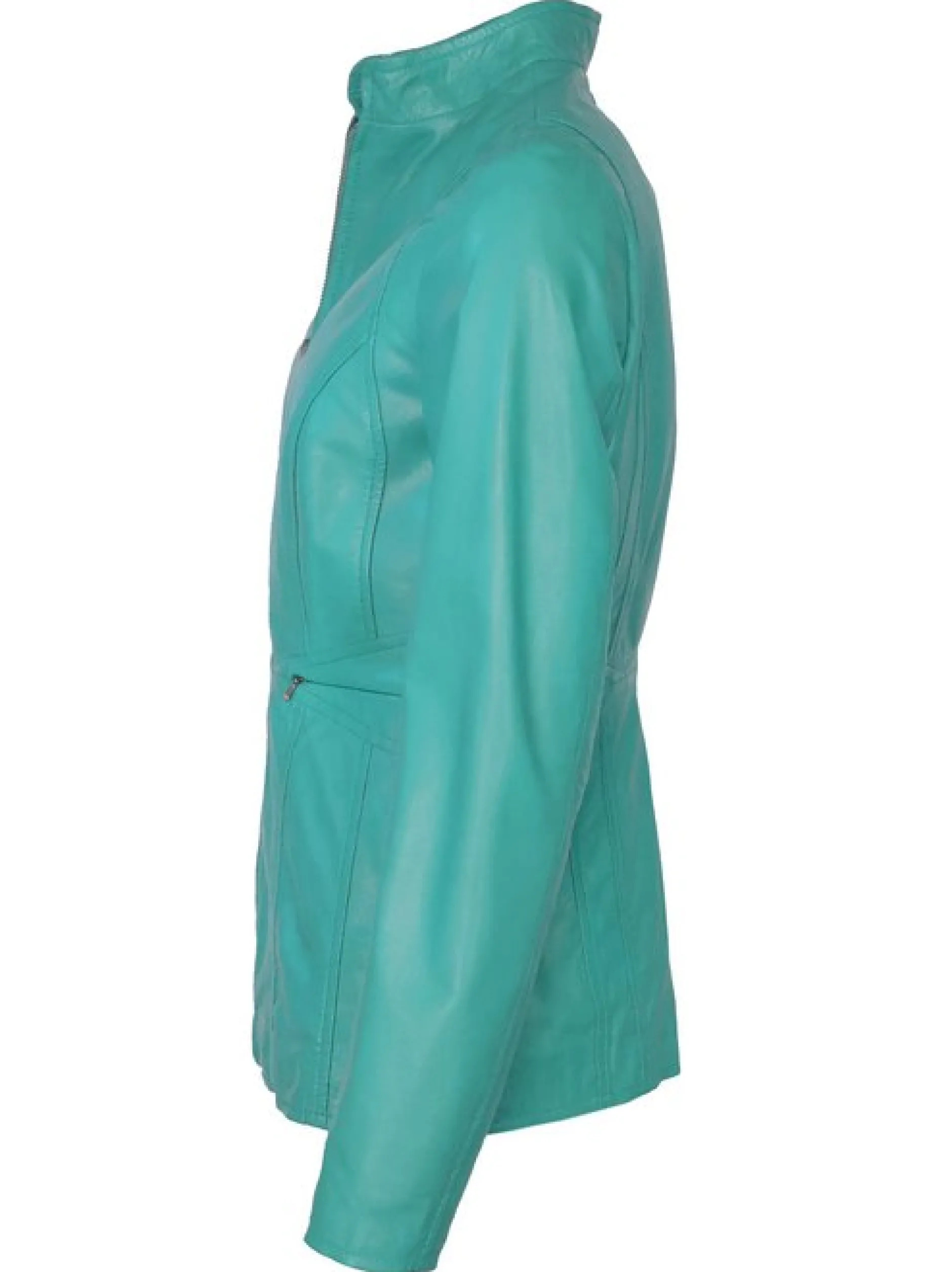 JCC Damen Lederjacke in türkis