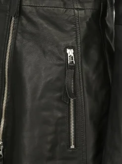JCC Damen Ledermantel in schwarz