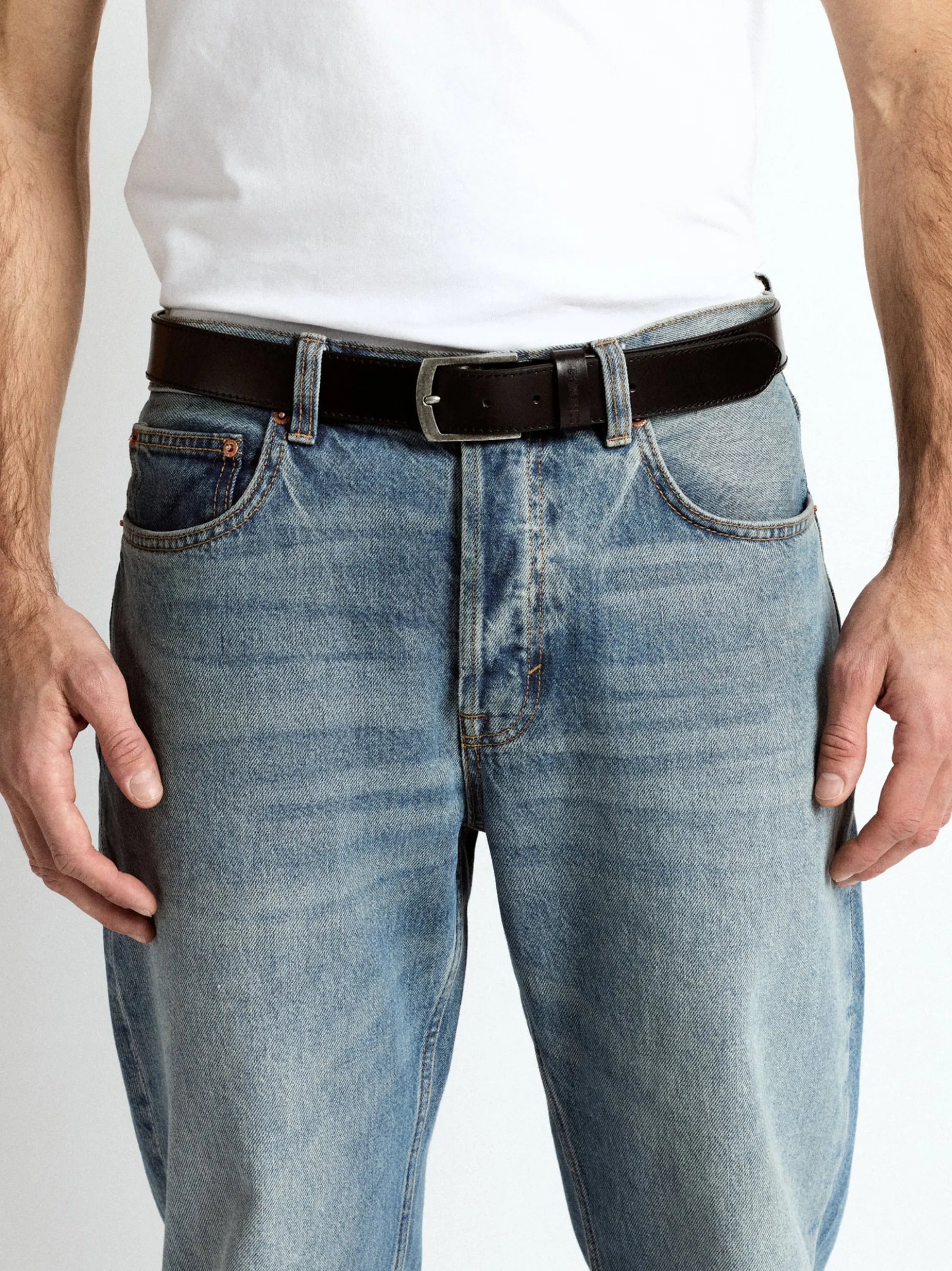 JCC Herren Ledergürtel im 2er-Pack in schwarz braun