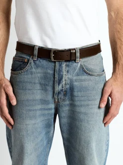 JCC Herren Ledergürtel im 2er-Pack in schwarz braun