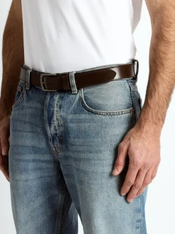 JCC Herren Ledergürtel im 2er-Pack in schwarz braun
