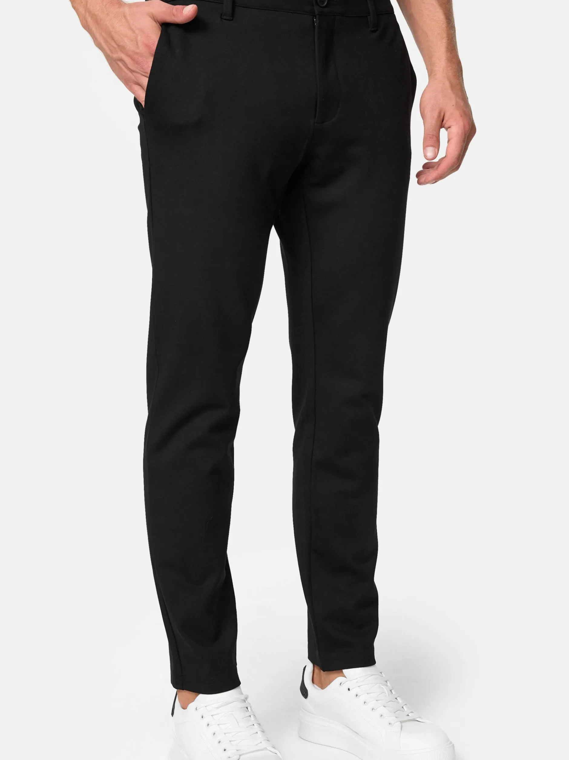 Jeff Herren Chinohose - Burch in schwarz