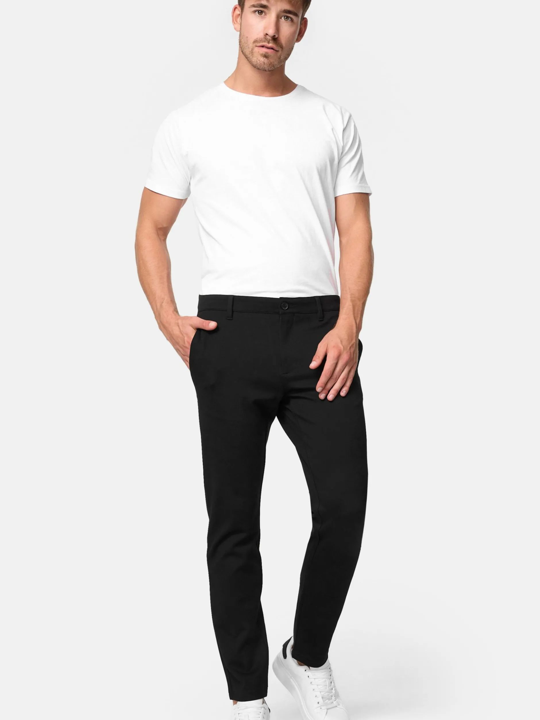Jeff Herren Chinohose - Burch in schwarz
