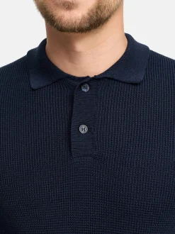 Jeff Herren Strick-Polo - JFTristan in marine blau