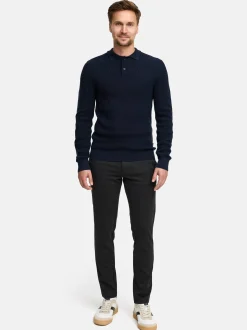 Jeff Herren Strick-Polo - JFTristan in marine blau
