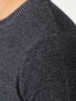Jeff Herren Strickpullover - Crespo in schwarz