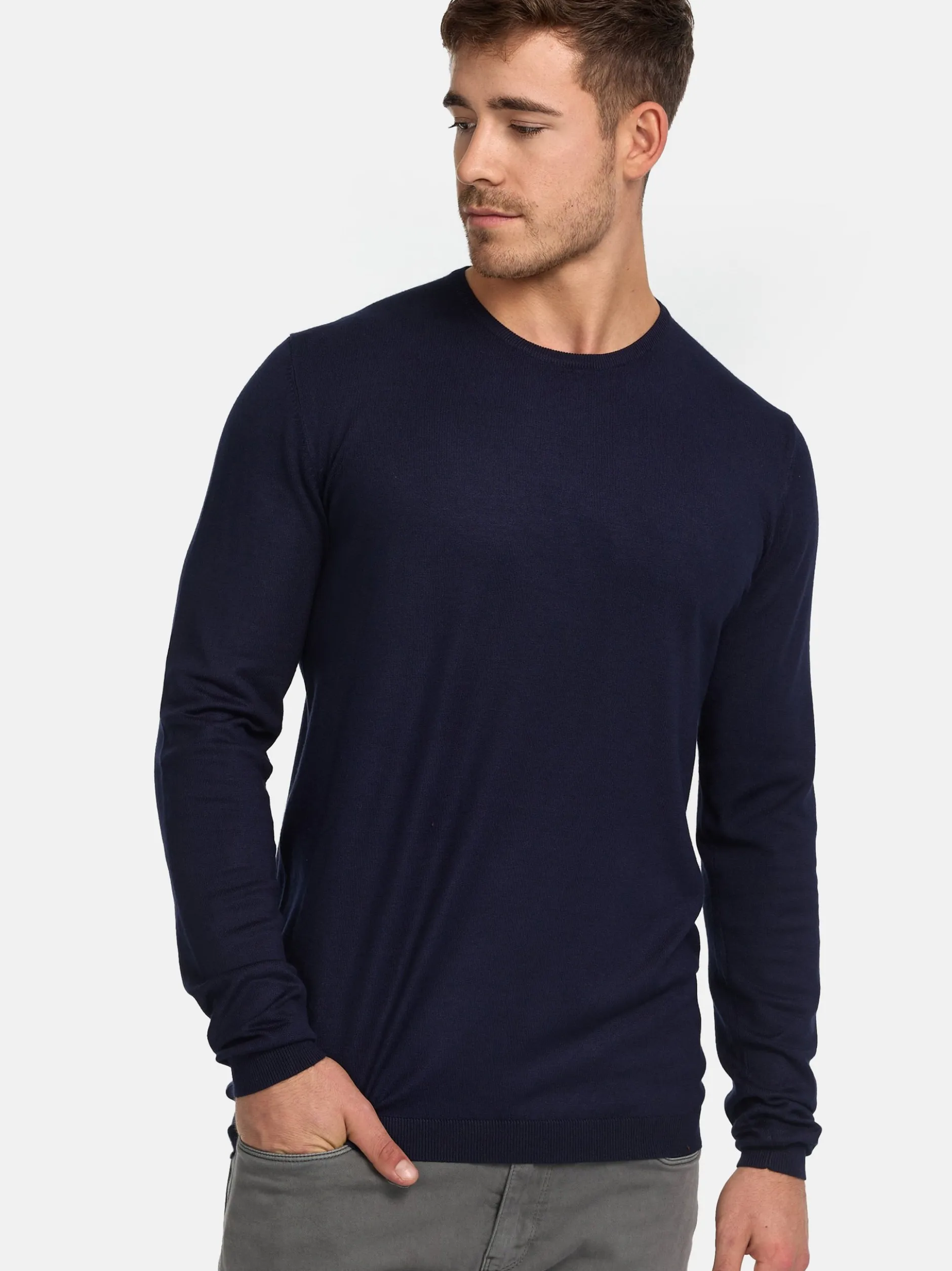 Jeff Herren Strickpullover - Greyson in marine