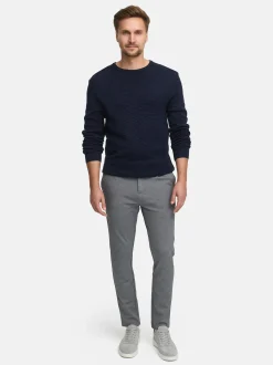 Jeff Herren Strickpullover - JFAbram crew neck in blau