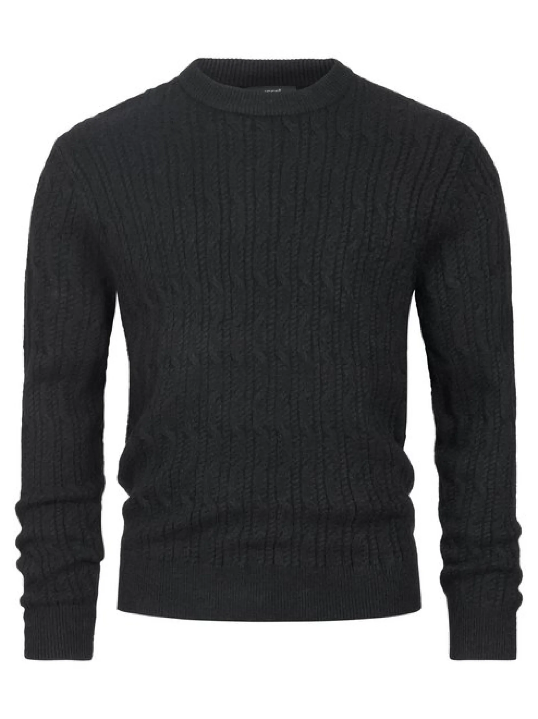 Jeff Herren Strickpullover - JFMicah crew neck in schwarz