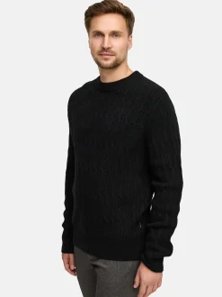 Jeff Herren Strickpullover - JFMicah crew neck in schwarz