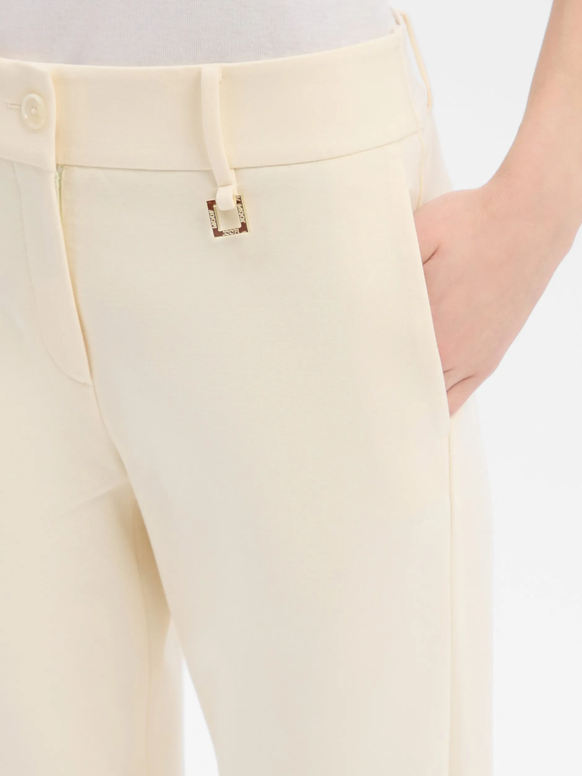 JOOP! Damen Baukasten-Stoffhose - Petunia in ecru