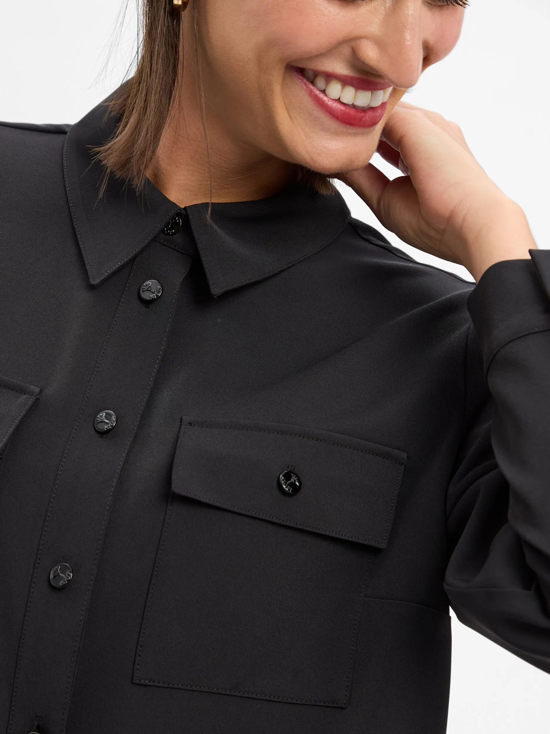 JOOP! Damen Bluse - Bakara in schwarz - Ärmel: langarm