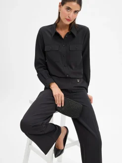 JOOP! Damen Bluse - Bakara in schwarz - Ärmel: langarm