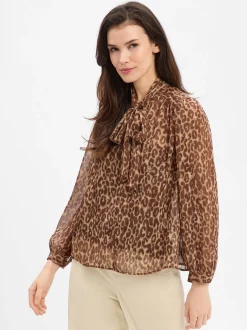 JOOP! Damen Bluse - Bettina in mehrfarbig camel