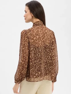 JOOP! Damen Bluse - Bettina in mehrfarbig camel