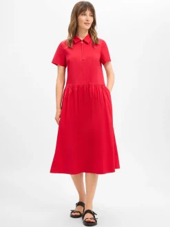 JOOP! Damen Kleid - Damina in rot - Ärmel: kurzarm
