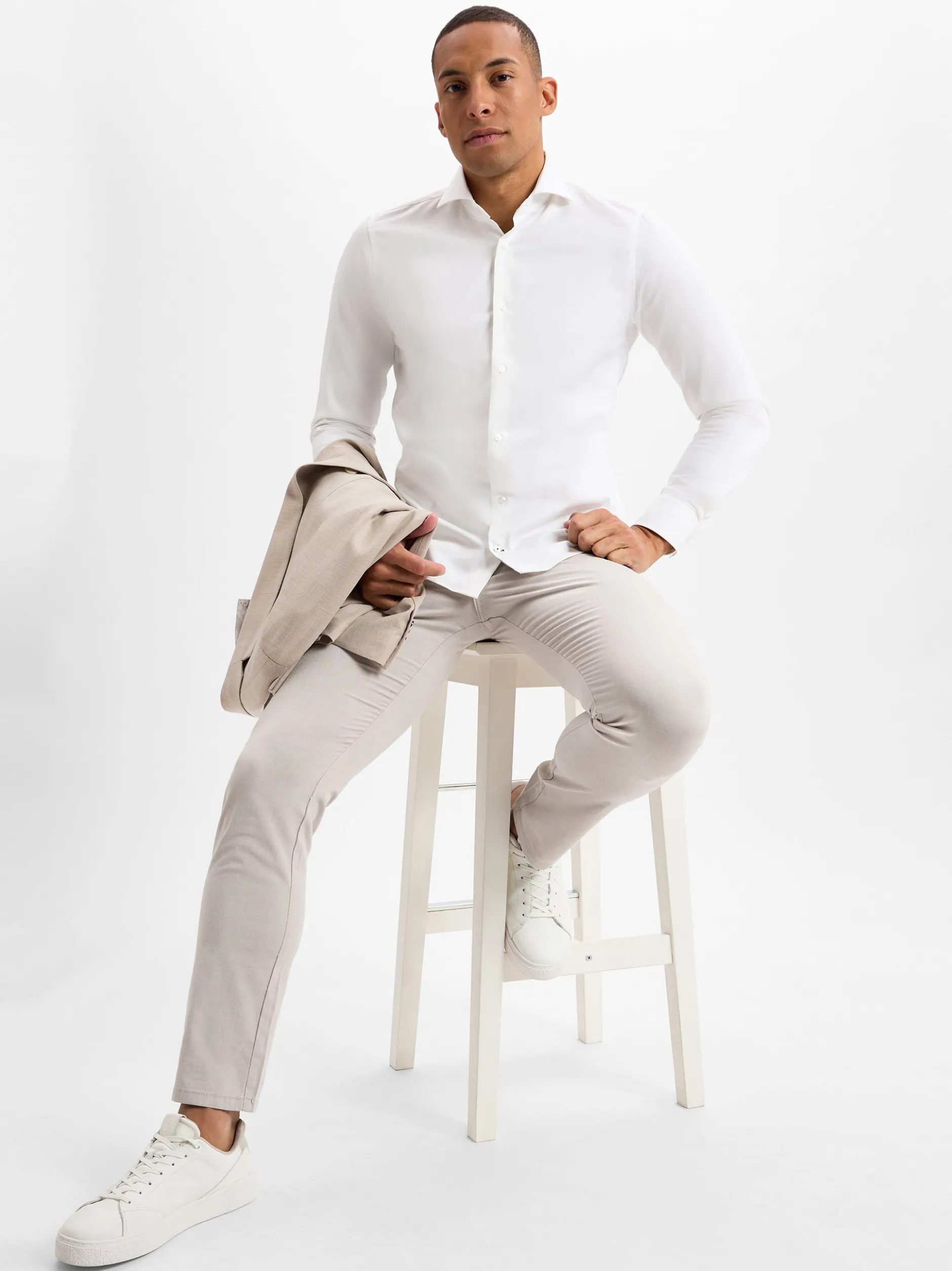 JOOP! Herren Businesshemd - Pares in weiß