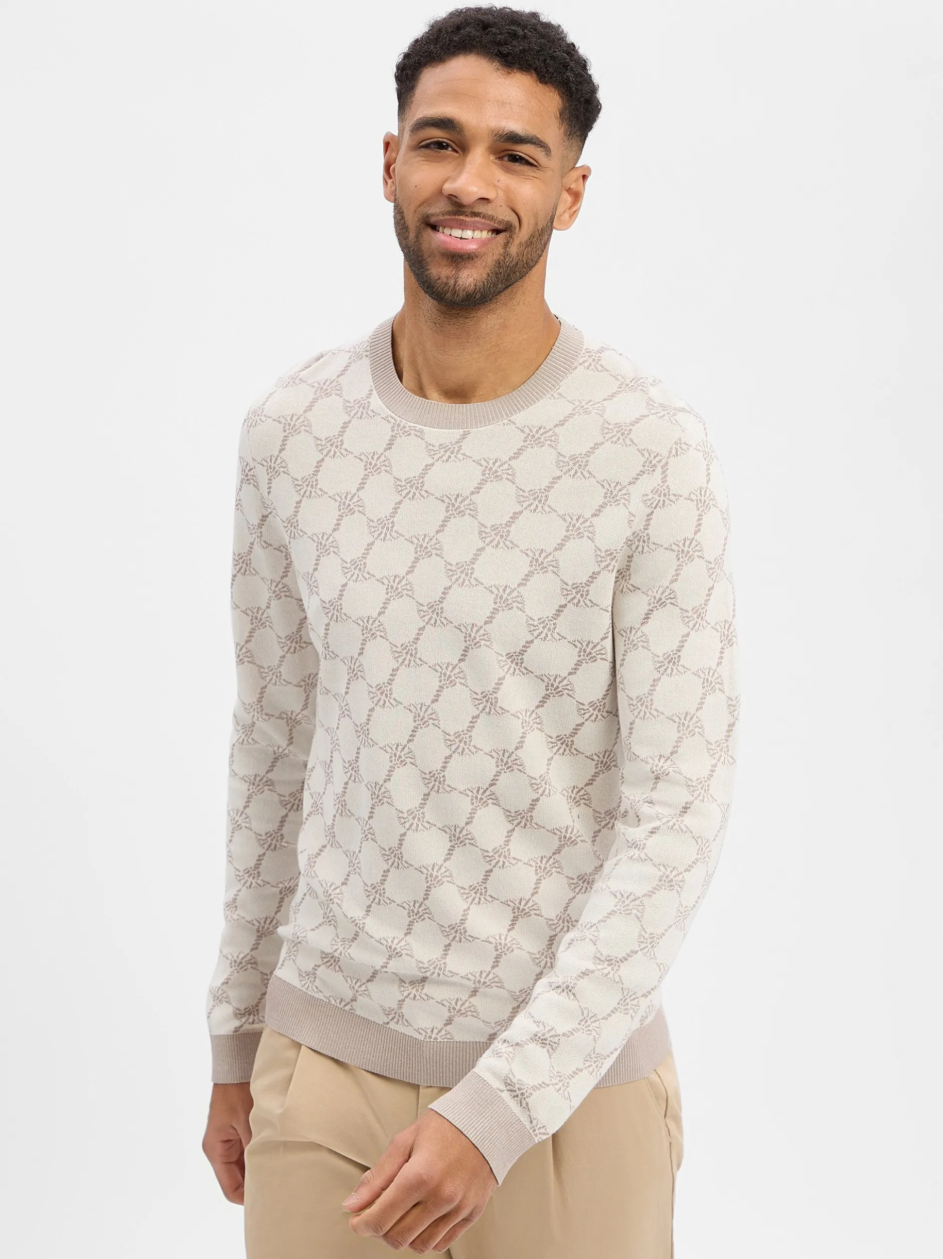 JOOP! Herren Strickpullover - Priamo in kitt beige