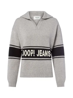 Joop Jeans Damen Strickpullover - Kilo in hellgrau