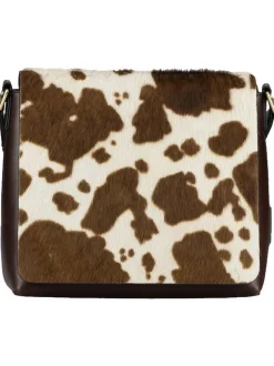 Jost Damen Bodybag - Furry Cow Shoulder Bag M in braun