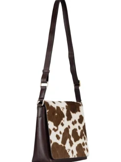 Jost Damen Bodybag - Furry Cow Shoulder Bag M in braun
