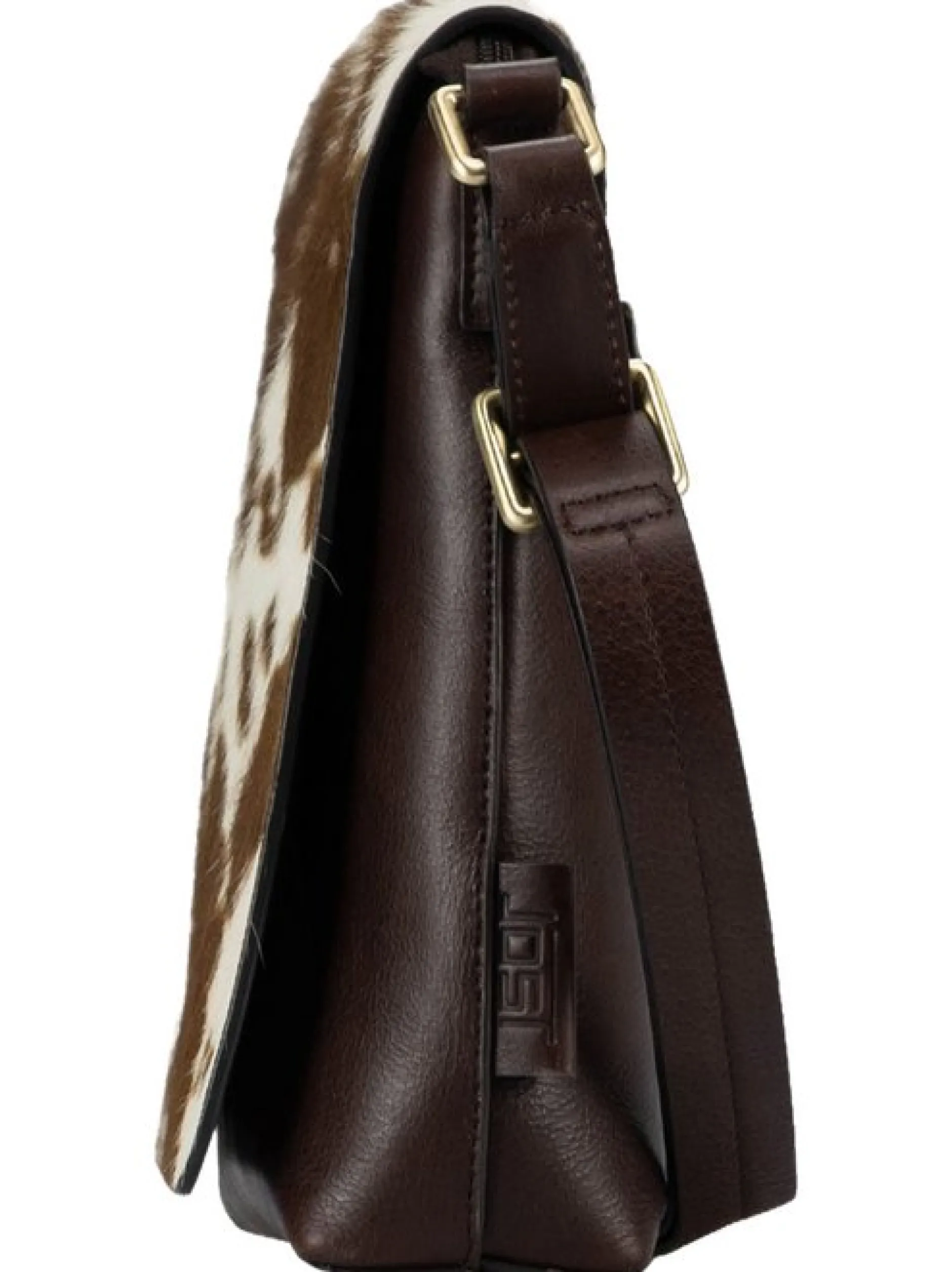 Jost Damen Schultertasche - Furry Cow S in braun