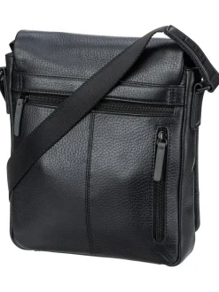 Jost Herren Umhängetasche - Stockholm Flap S in schwarz
