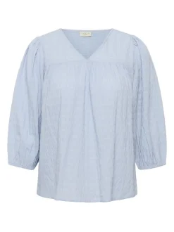 Kaffe Curve Damen Bluse KCmaisie in hellblau
