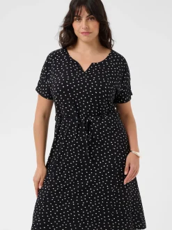 Kaffe Curve Damen Kleid KCmella in schwarz