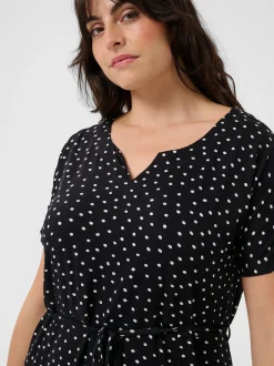 Kaffe Curve Damen Kleid KCmella in schwarz