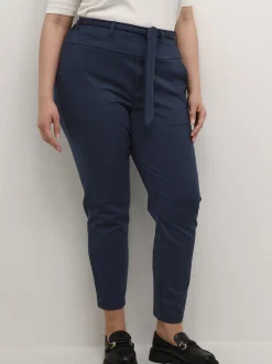 Kaffe Curve Damen Strickhose KCjenna in blau