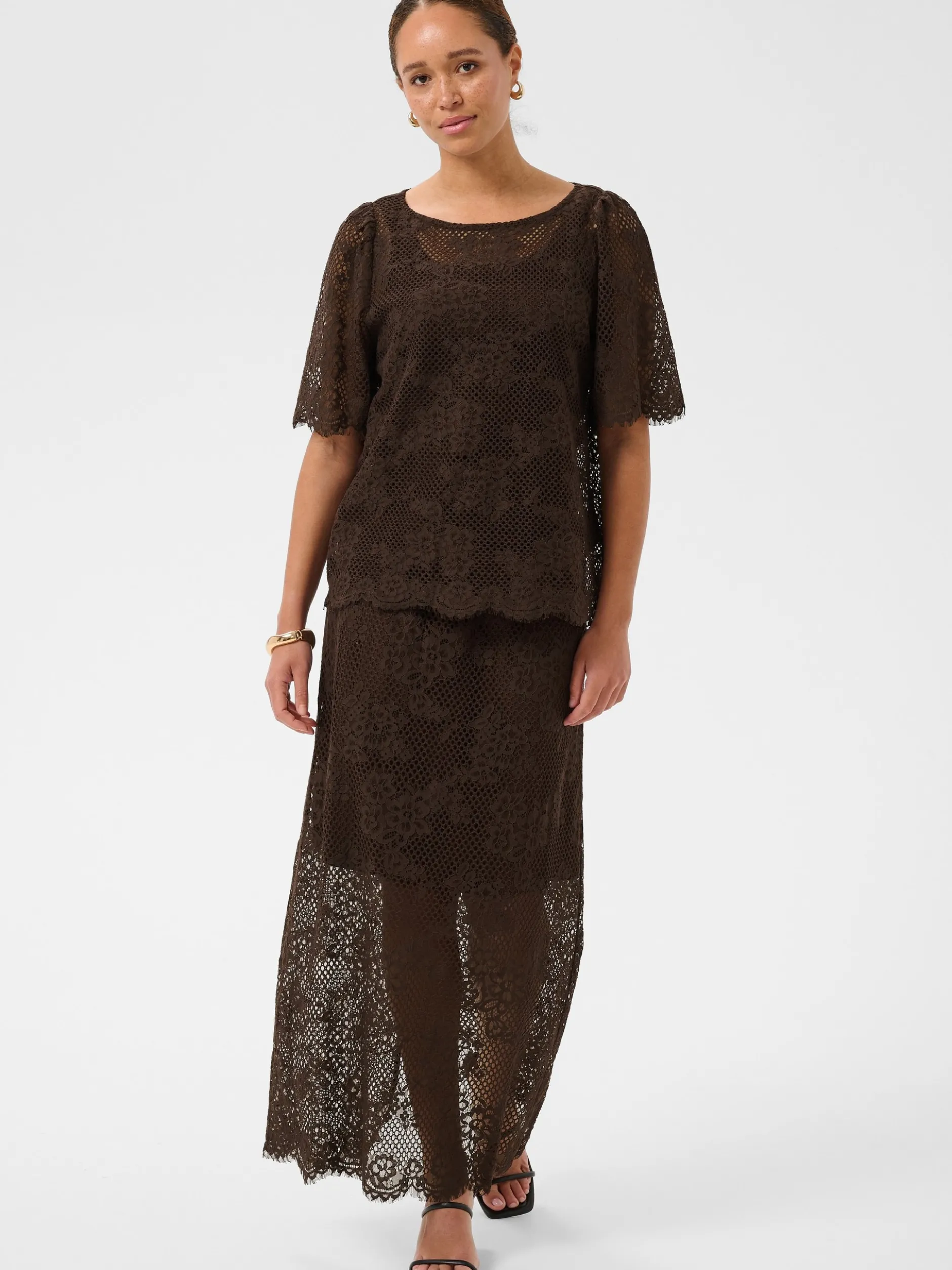 Kaffe Damen Bluse KAcornelia in braun
