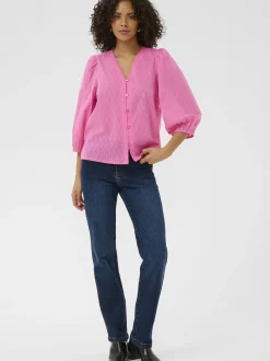 Kaffe Damen Bluse KAgabriela in pink
