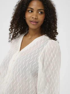 Kaffe Damen Bluse KAgabriela in weiß