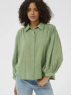 Kaffe Damen Bluse KAgabriela in grün