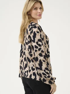 Kaffe Damen Bluse KAmaira in beige
