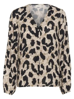 Kaffe Damen Bluse KAmaira in beige