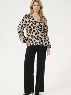 Kaffe Damen Bluse KAmaira in beige