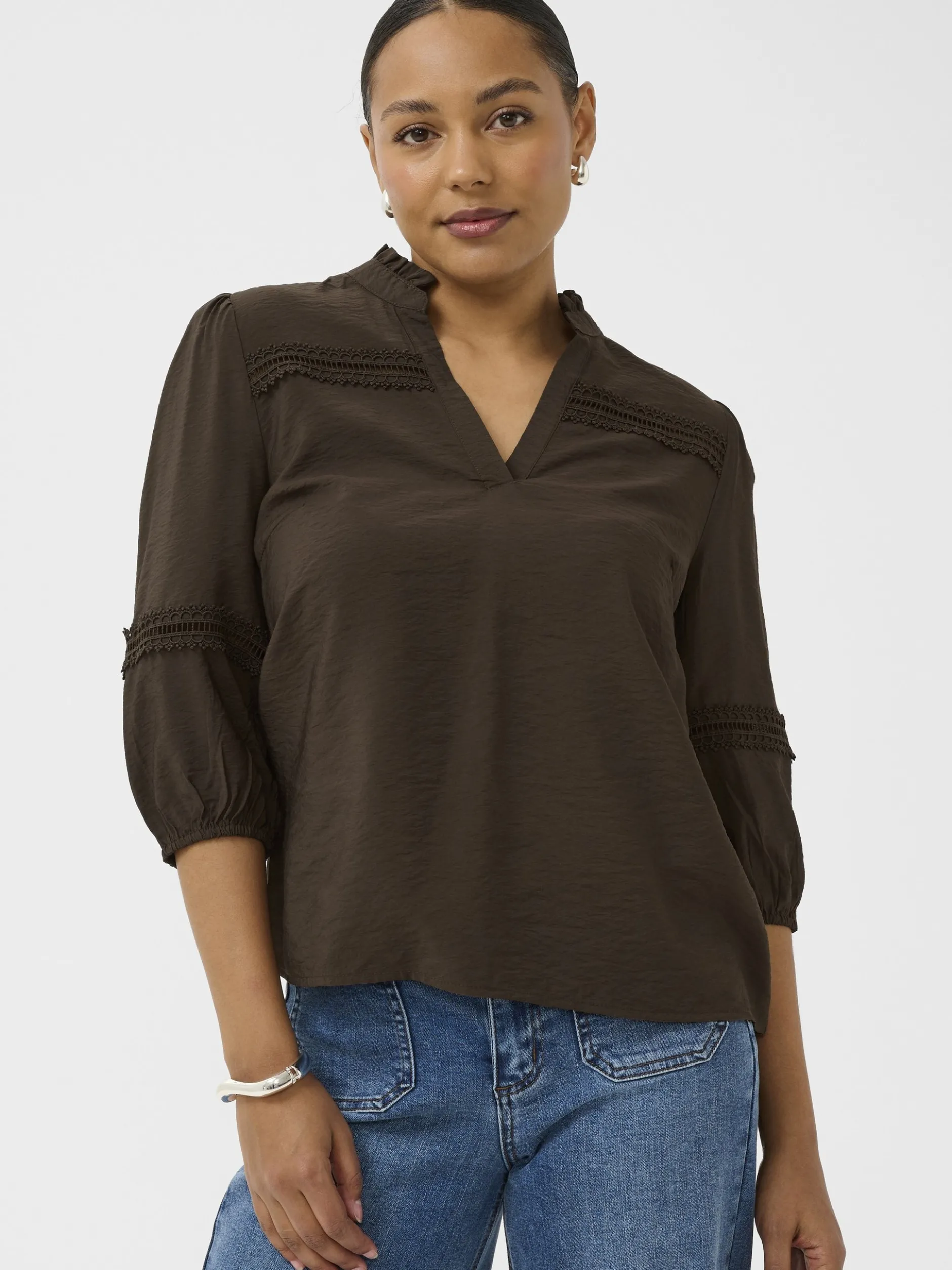 Kaffe Damen Bluse KAsonja in mocca